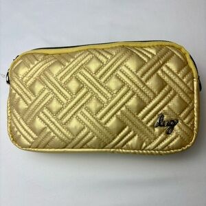 Lug Yellow Quilted RFID Crossbody Travel Organizer Bag NWT